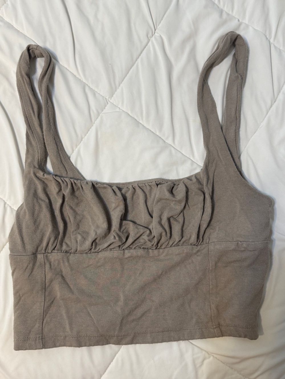 Wilfred Taupe Ruched Bralette Tank